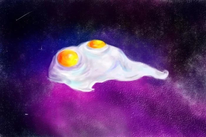 Borscht, just art of borscht and eggs - My, Hogweed, Art, Space, Longpost