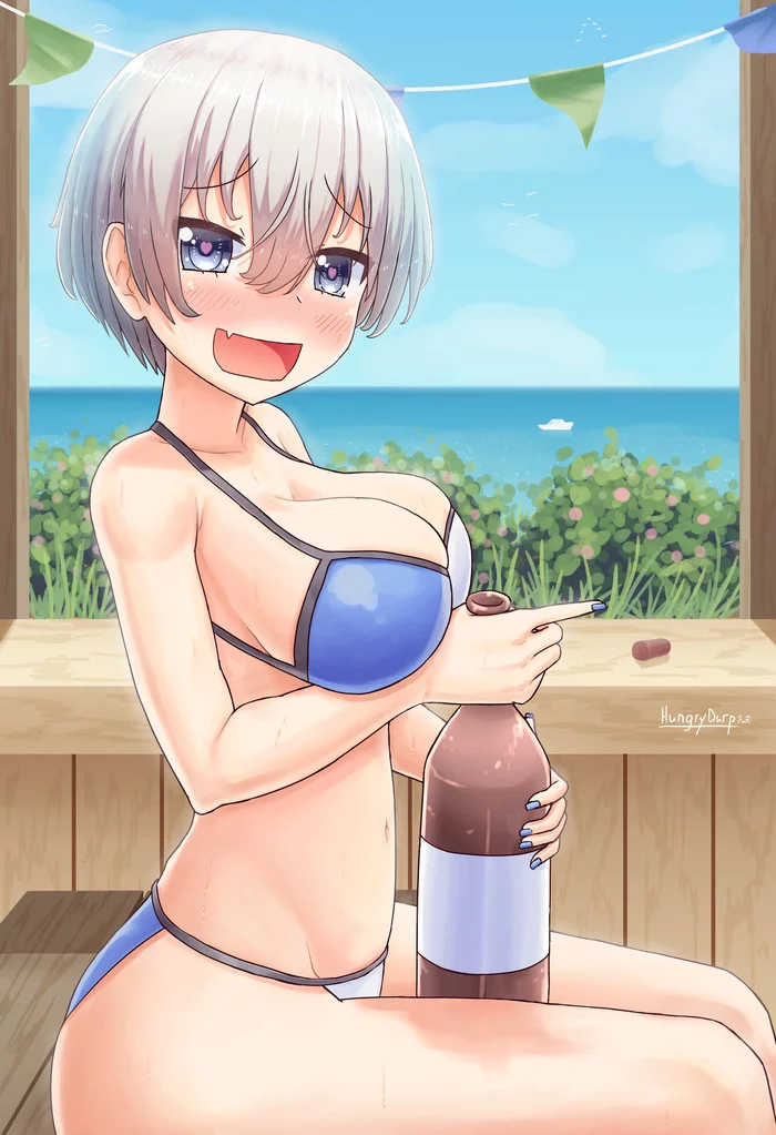 Uzaki-chan - NSFW, Uzaki-Chan wa asobitai!, Anime Art, Аниме, Купальник, Uzaki Hana