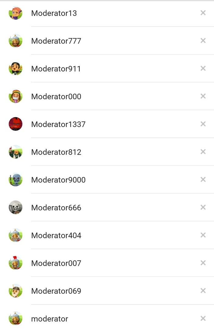 I think these are all moderators - Moderator, Team Peekaboo