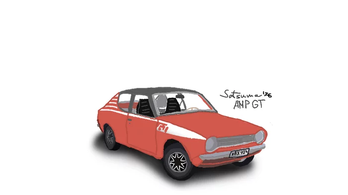 Satsuma AMP GT - My, My Summer Car, 2D drawing