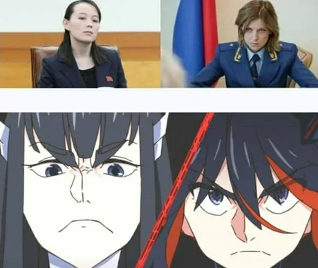 Same Energy - Merryweather, Anime art, Anime, Kill la Kill, Natalia Poklonskaya, Politics, Kim Yo Jong