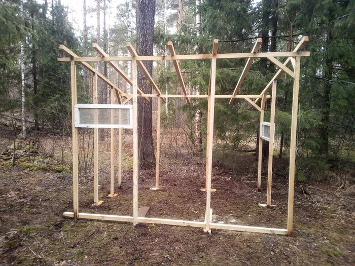 My father and I are building our first hut in the forest - My, Building, Bloggers, With your own hands, Survival, Hike, Travels, Tourism, Longpost