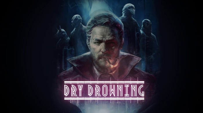 Dry Drowning Noir detective in a depressing dystopian atmosphere - My, Computer games, Visual novel, Detective, Noir, Dystopia, Video, Longpost
