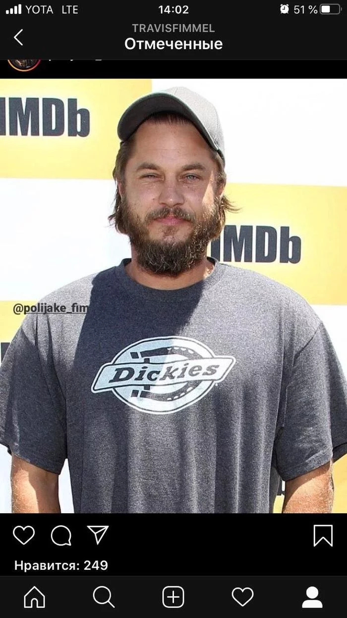 Your face when you feast every day in Valhalla - Travis Fimmel, The photo, Instagram, Викинги, Foreign serials