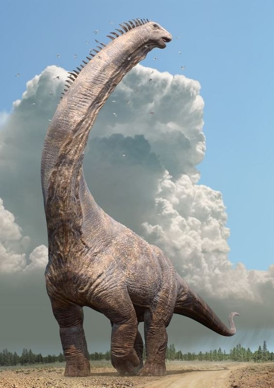 I was walking towards the river, and then... - Art, Paleontology, Dinosaurs, Sauropods