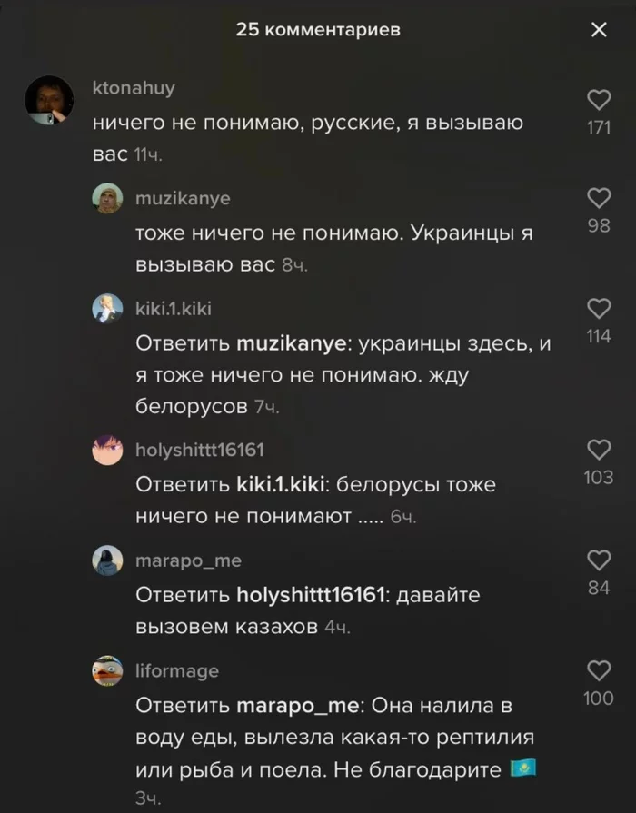 Union of Nations) - Tiktok, Comments