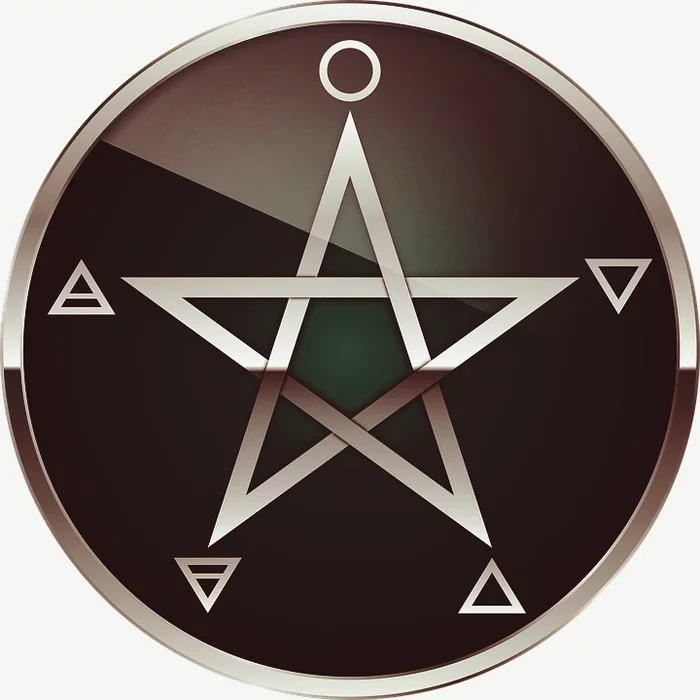 SYMBOLS OF WICCA. PENTAGRAM - Magic, Wicca, Sapphire brush, Pentagram