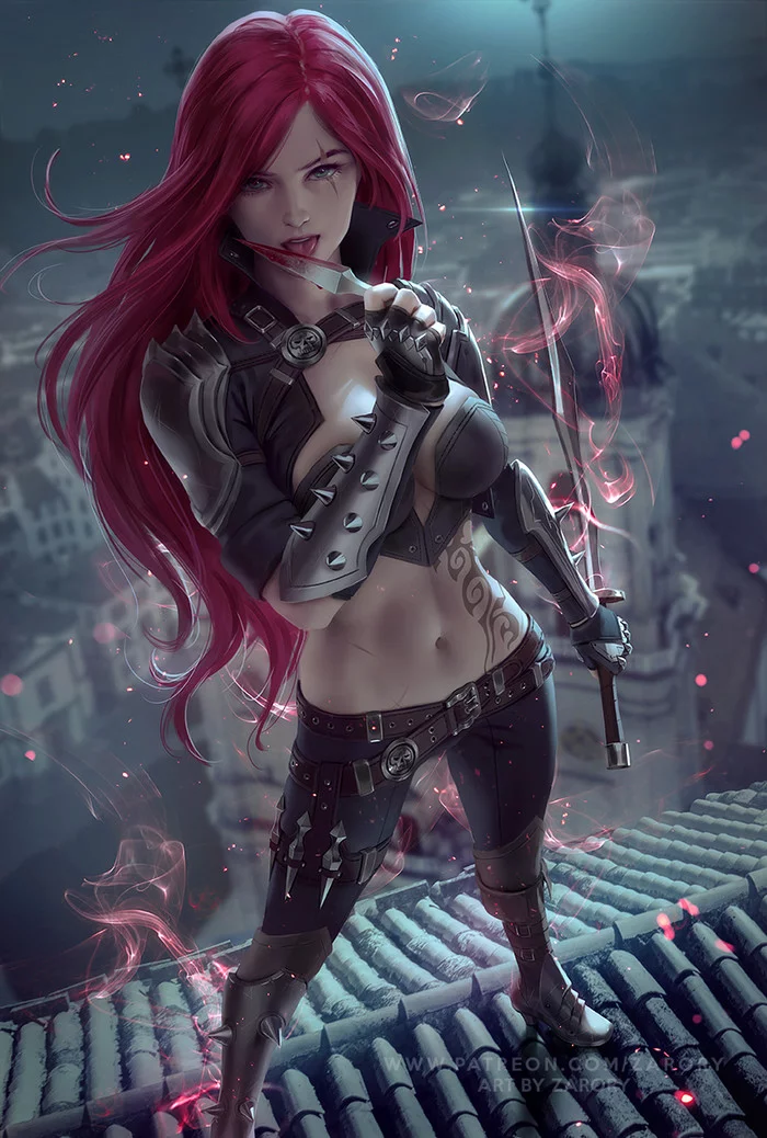 Katarina - Арт, Игры, Девушки, League of Legends, Zarory