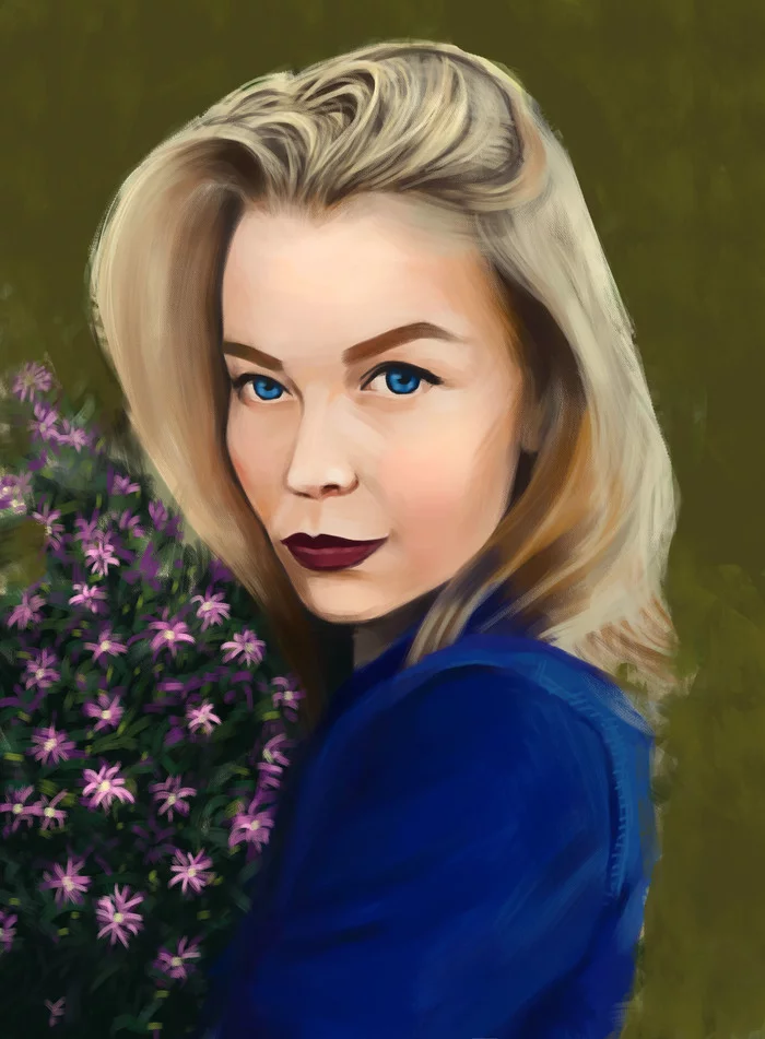 Another quick portrait in Corel Painter 2020 - My, Painting, Corel Painter, Girls, Drawing, Digital drawing, Art, Creation, Portrait