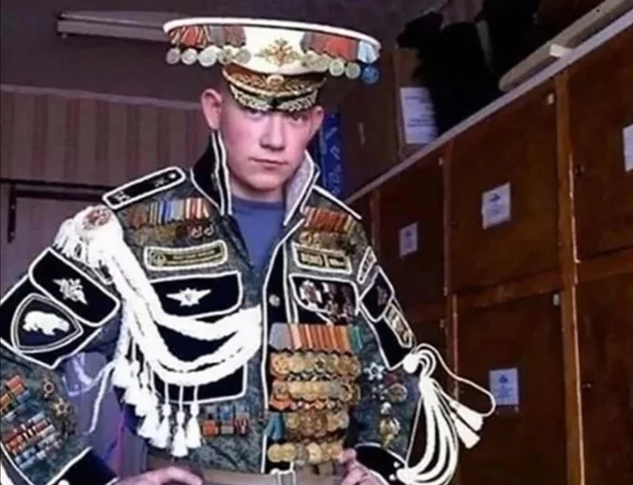 Recruit of the Cossack troops - Military uniform, sewing troops, Photoshop master