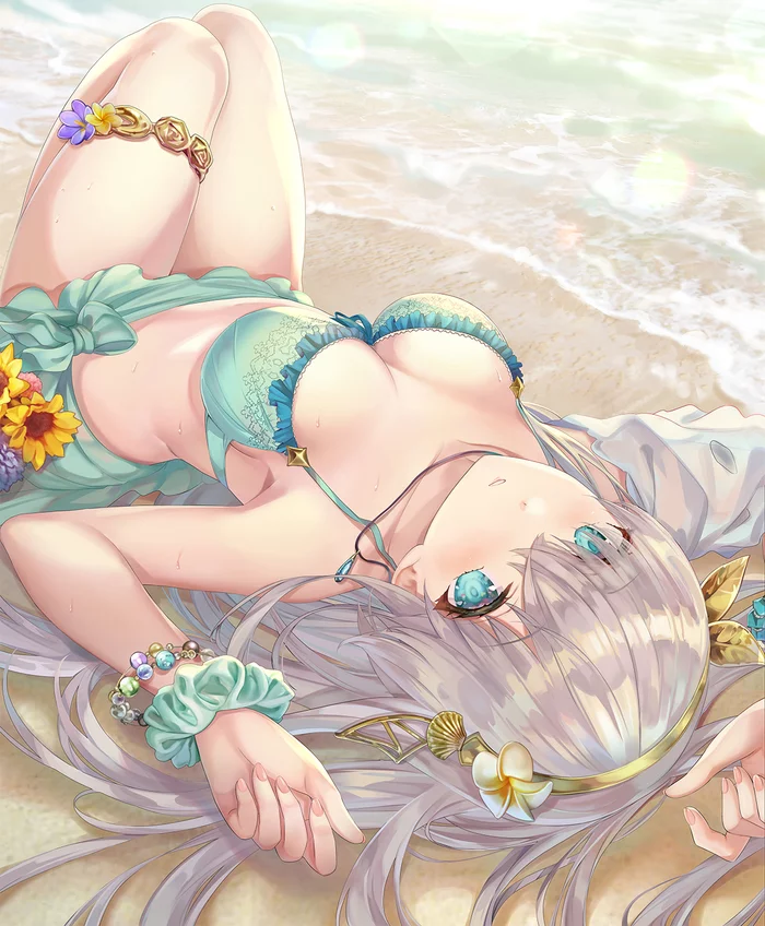 Anastasia - NSFW, Anime, Anime art, Fate, Fate grand order, Anastasia Romanova, Swimsuit, Breast