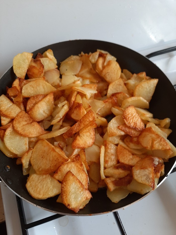 Как сделать картошку со шкварками