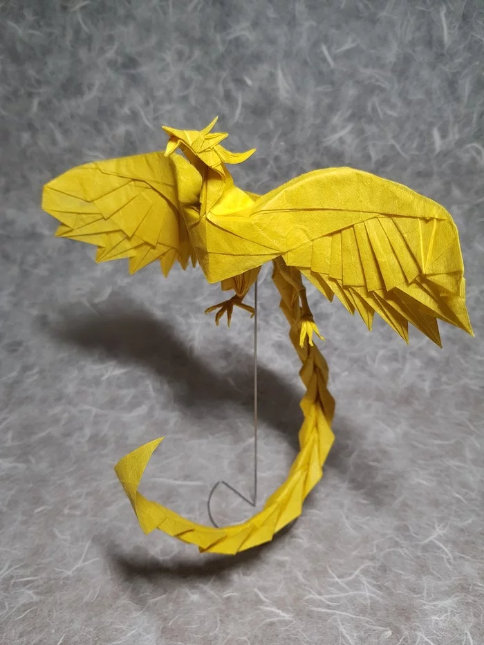 Origami phoenix - My, Origami, Phoenix, Satoshi Kamiya, Creation, Longpost