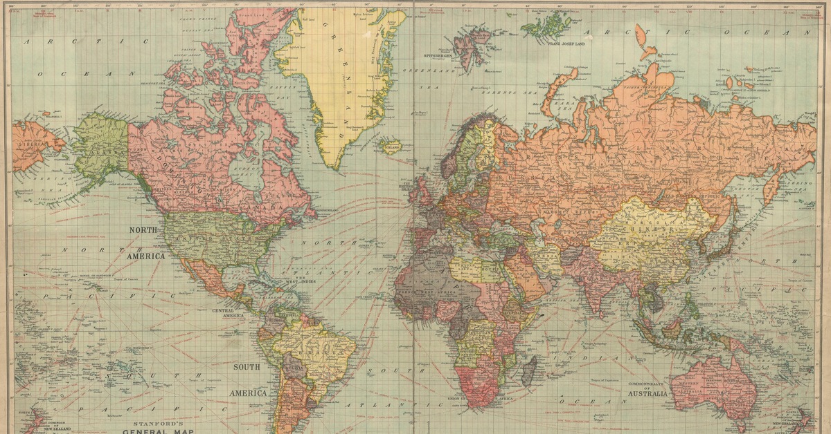 Карта мира 1922 (12000x8000)