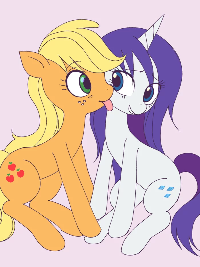 Лизь - My Little Pony, PonyArt, Applejack, Rarity, MLP Lesbian, Шиппинг, Haibaratomoe