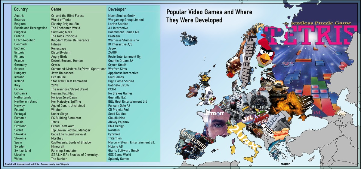 Игра и ее страна. Самые популярные игры по странам. Карта самых популярных игр по странам. Disco Elysium карта. Самые популярные игры в Европе.