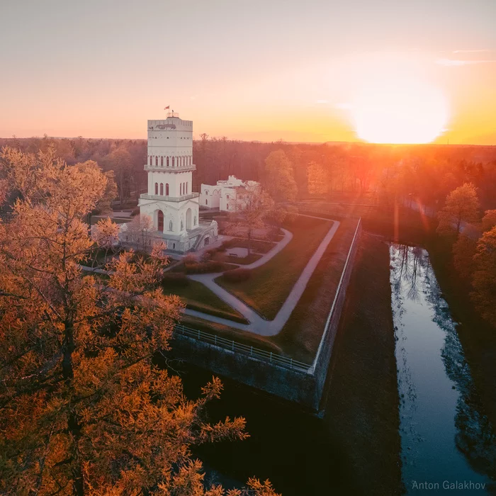 Вечерний Пушкин - Моё, Фотография, Пушкин, Царское село, Закат