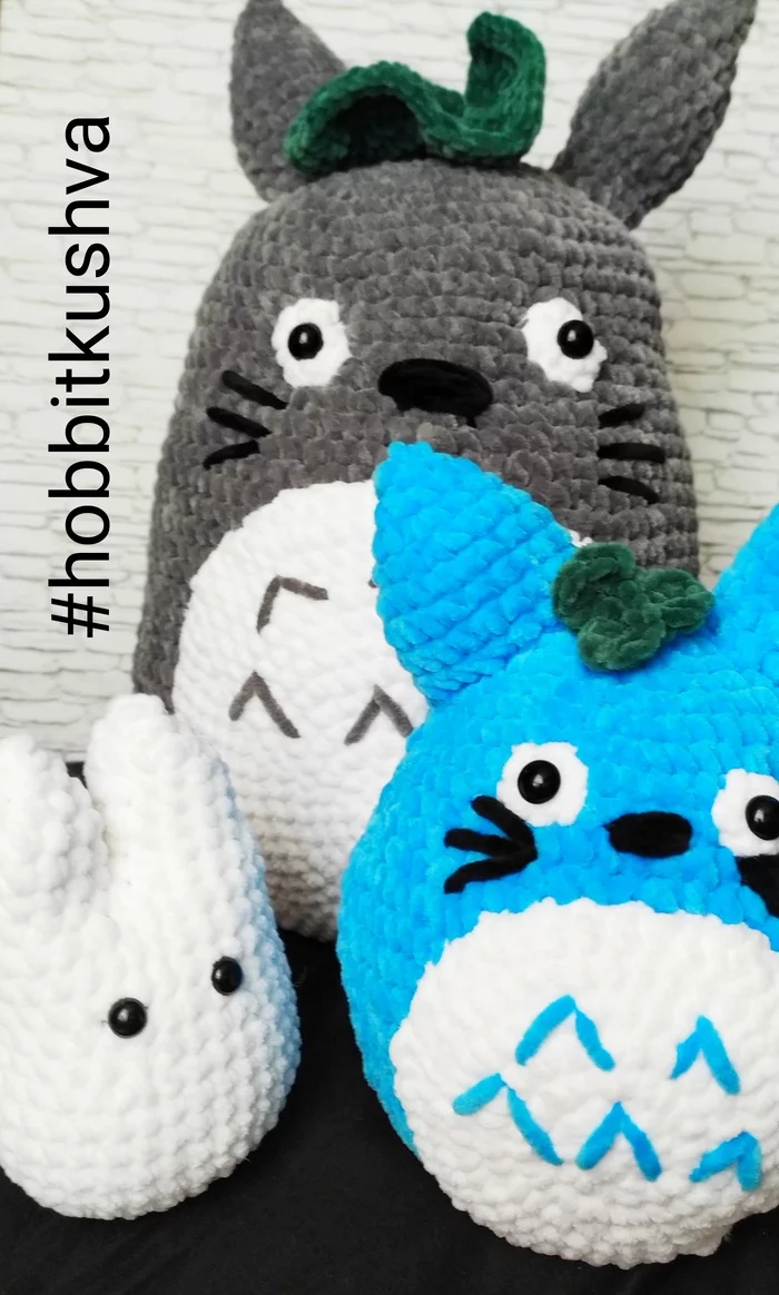 Who's the best neighbor? Totoro - My, My neighbor Totoro, Crochet, Knitted toys, Soft toy, Nyasha, Plush yarn, Longpost