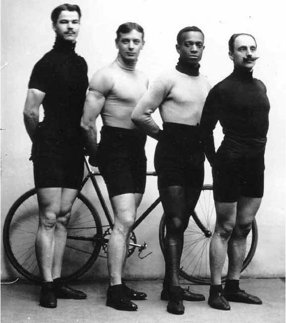 Famous cyclists during international competitions in St. Petersburg, 1910 - History of World Sport, Bicycle racing, Российская империя, Saint Petersburg, 1910, The photo, Retro