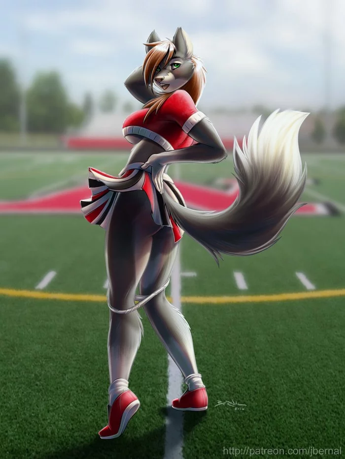 Rosalie cheerleader - NSFW, Furry, Anthro, Art, Furry edge, Jeremy Bernal