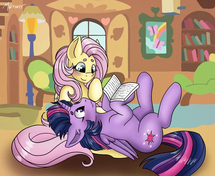 Flatty and Twily - Fluttershy, Twilight sparkle, My little pony, MLP Lesbian, Shipping, PonyArt