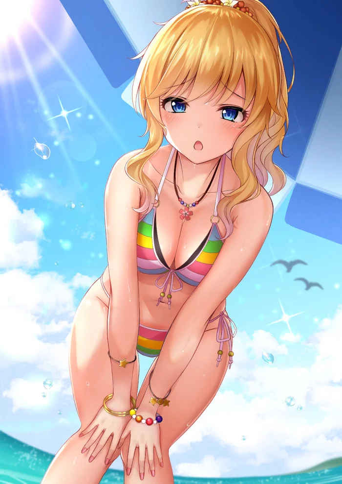 Let's go swimming - Ootsuki Yui, The idolmaster, Idolmaster Cinderella Girls, Anime art, Anime, Swimsuit