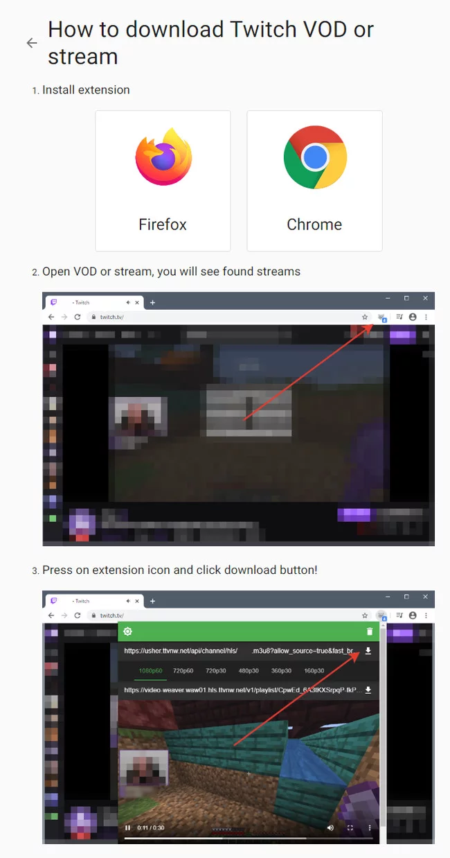 Download VOD and Live from Twitch in the browser - My, Download, Стрим