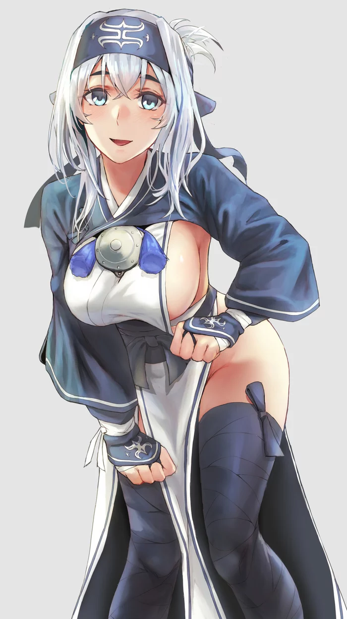 Kamoi (artist: kokuzoo) - NSFW, Kantai collection, Anime, Anime art, Kamoi, Sugoi dekai, Boobs, No panties