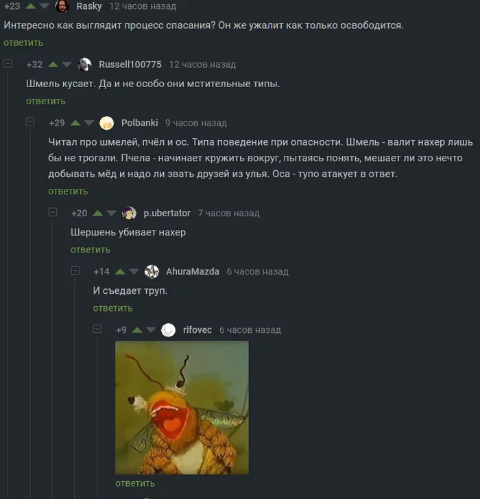 O-o - Screenshot, Comments on Peekaboo, Bees, Wasp, Bumblebee, Hornet