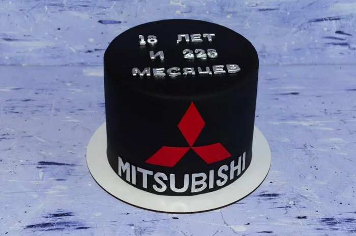 I love black cakes - My, Cake, Mitsubishi