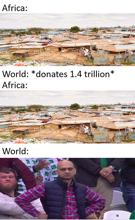 Africa: before/before, find the difference - Africa, Charity, Meaninglessness, Humor