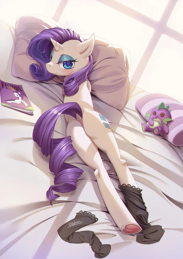 Chilling unicorn - My Little Pony, Rarity, MLP Edge, Spike, MLP Носочки