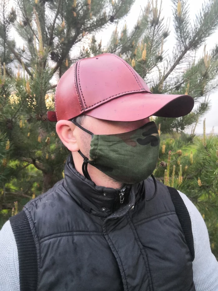 Baseball cap made of genuine leather - My, Needlework without process, Leather, Natural leather, Leather products, Cap, Baseball cap, With your own hands, Longpost