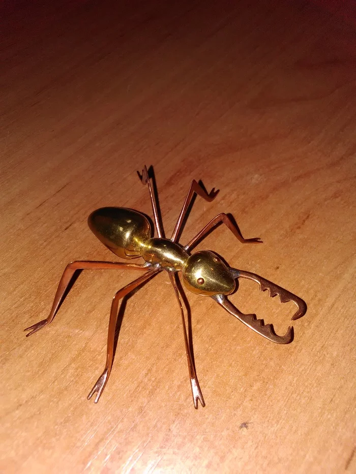 All-metal ant - My, With your own hands, Metalworking, Crafts, Handmade, Soldering, Longpost, Needlework without process