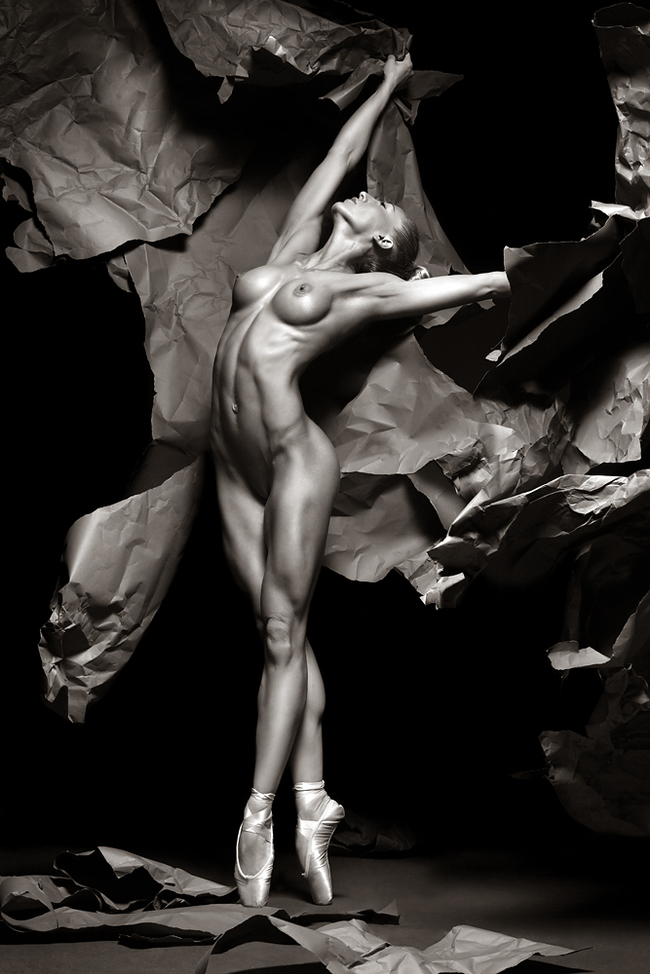 Ballet - NSFW, Erotic, Black and white, Breast, Ballet