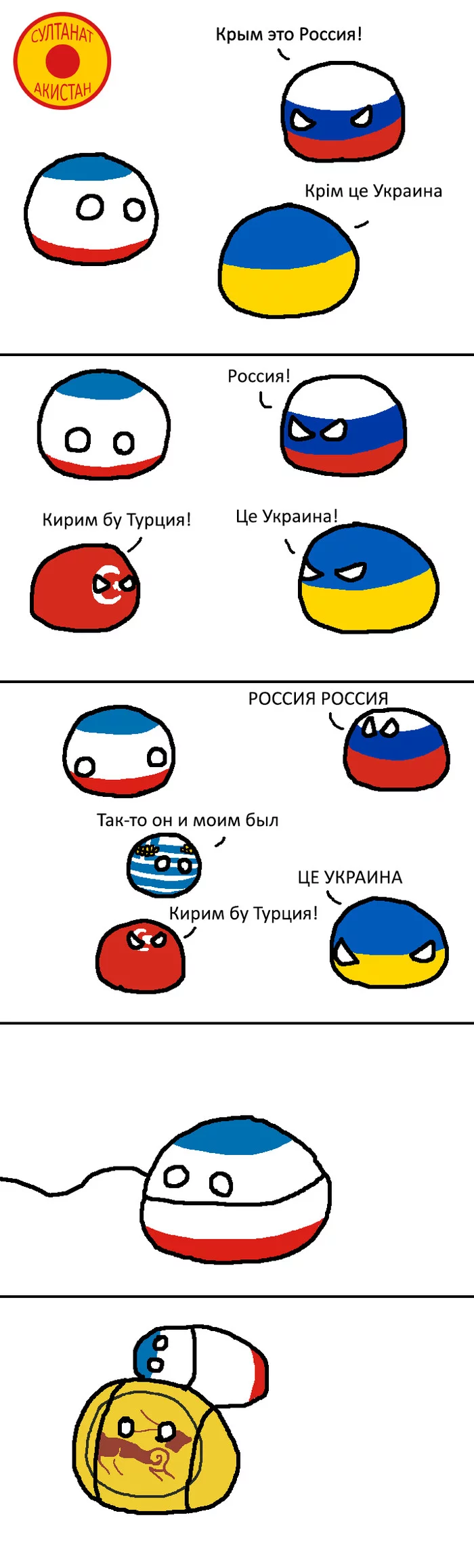 Crimea issue - My, Countryballs, Cb, Comics, Crimea, Longpost