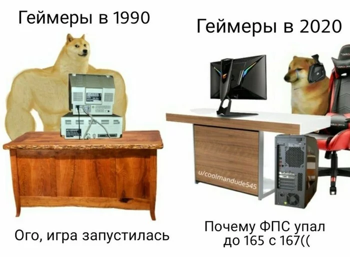 Тогда и сейчас Игры, Игровой юмор