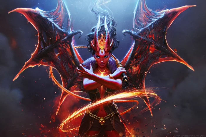 Queen of Pain - Арт, Game Art, Dota, Dota 2, Queen of pain, Akasha, Компьютерные игры, Akreon