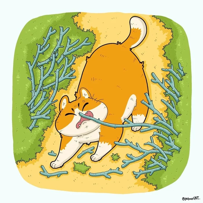 Котики - Подборка, Рисунок, Кот, Длиннопост, Tactooncat