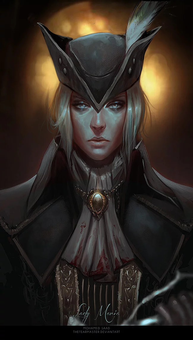 Леди Мария - Рисунок, Bloodborne, Lady Maria, Mohamed saad, Арт