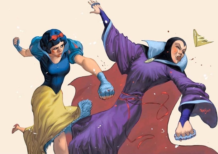 Белоснежка бьёт