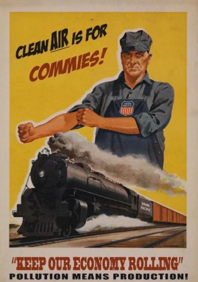 Чистый воздух для коммуняк Экология, Грета Тунберг, Коммунизм, Плакат, Длиннопост