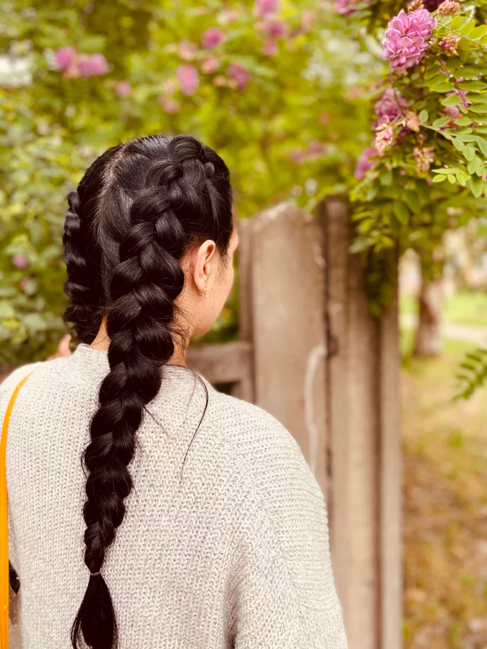 If your braids aren't tight, you don't have to smile - My, Pigtails, Morality, Women, Long hair