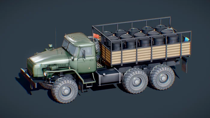 Наконец доделал старую работу Урал 4320 - Моё, 3D, Ural, Truck, Грузовик, Урал