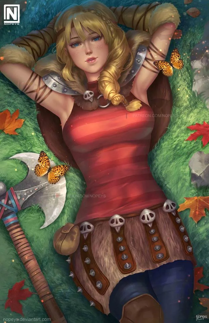 Astrid Hofferson - Как приручить дракона, Астрид, Девушки, Арт, Nopeys