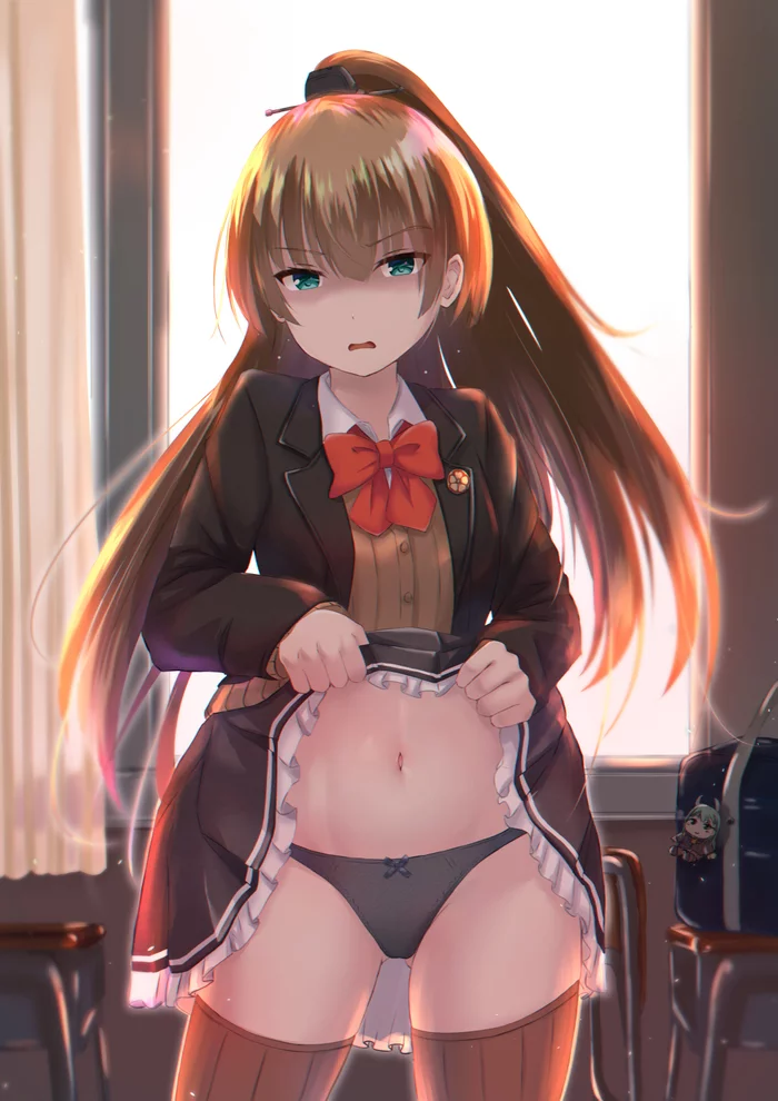 Kumano - NSFW, Art, Anime art, Original character, Kumano, Erotic, Underwear, Kantai collection, Kuroame