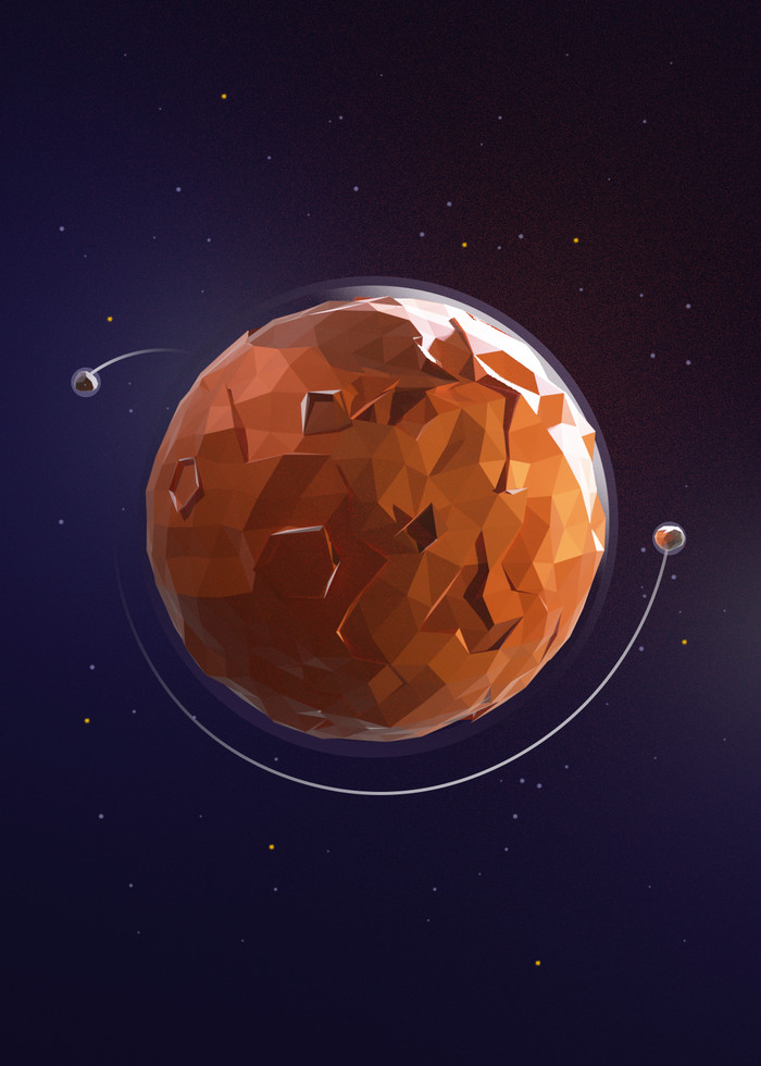 Марс Low Poly