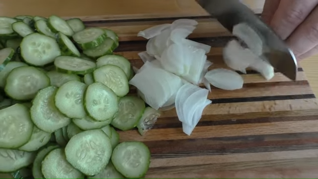 Cucumber appetizer / You prepare it in the morning and eat it in the evening! - My, Snack, Cooking, Recipe, Food, Pickling, Other cuisine, Preparation, Video, Longpost, Video recipe