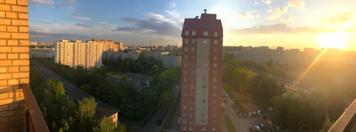 The new kind - My, House, The new kind, Top floor, Панорама, View, View from the window, Saint Petersburg, Nevsky District