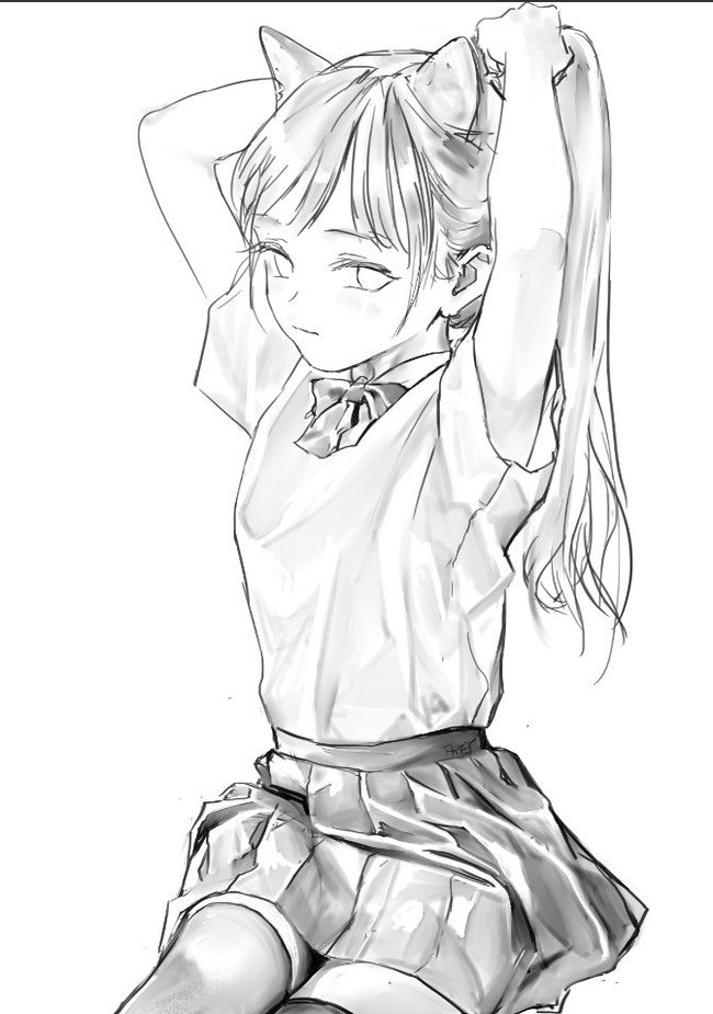 Sketch by FKEY - FKEY, Sketch, Anime, Anime art